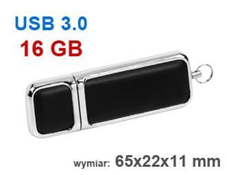 pendrive czarny metalowy 16 GB