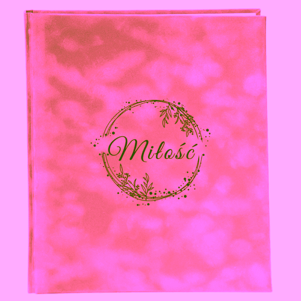 album instax wide mały "miłość" - 4 zdjęcia na stronę - okładka welur
