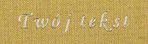 Srebrzenie - czcionka Mono Cursive