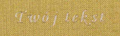 Złocenie - czcionka Mono Cursive