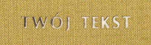 Złocenie - czcionka Prosta