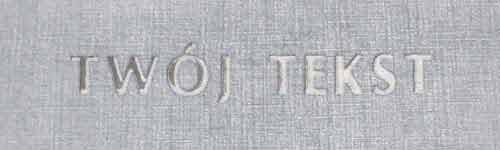 Srebrzenie - czcionka Prosta