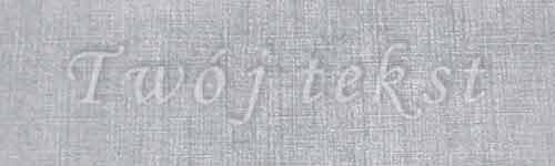 Tłoczenie - czcionka Mono Cursive