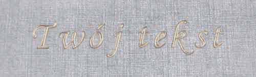 Złocenie - czcionka Mono Cursive