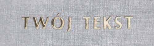Złocenie - czcionka Prosta