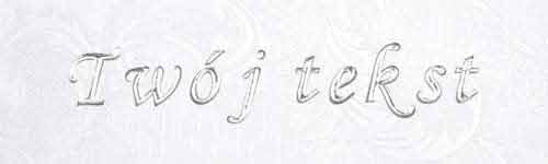 Srebrzenie - czcionka Mono Cursive