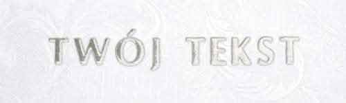 Srebrzenie - czcionka Prosta