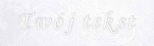 Tłoczenie - czcionka Mono Cursive