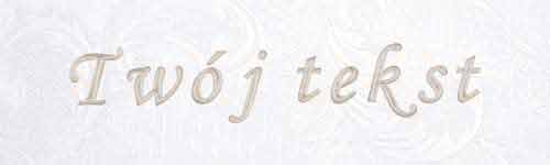 Tłoczenie - czcionka Prosta