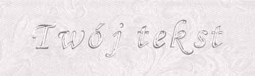 Srebrzenie - czcionka Mono Cursive