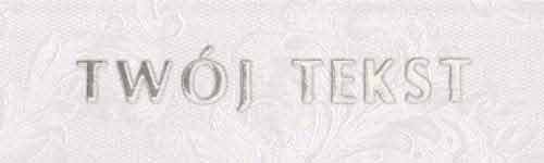 Srebrzenie - czcionka Prosta