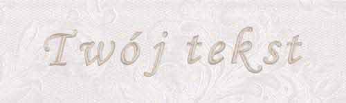 Tłoczenie - czcionka Mono Cursive