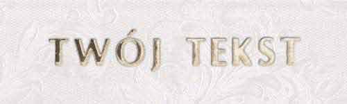 Złocenie - czcionka Prosta