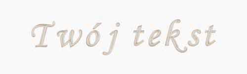 Tłoczenie - czcionka Prosta