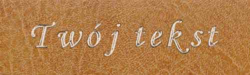 Srebrzenie - czcionka Mono Cursive