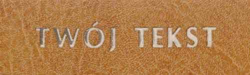 Srebrzenie - czcionka Prosta