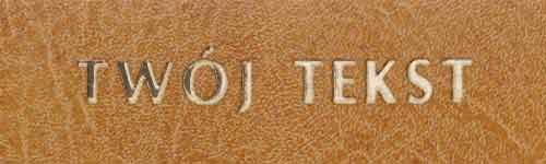 Złocenie - czcionka Prosta