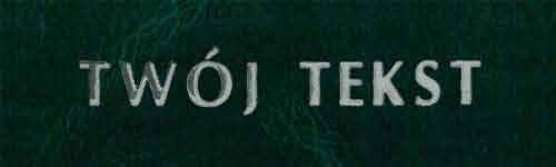 Srebrzenie - czcionka Prosta