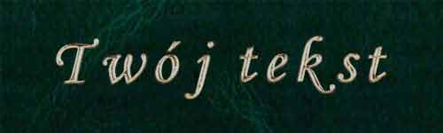 Tłoczenie - czcionka Prosta