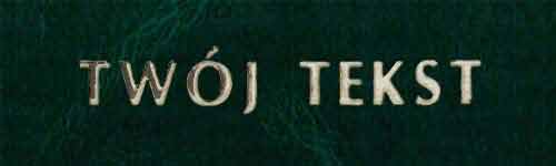 Złocenie - czcionka Prosta