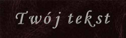 Srebrzenie - czcionka Prosta