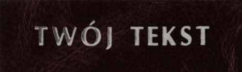 Srebrzenie - czcionka Mono Cursive