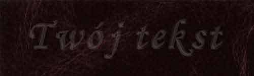 Tłoczenie - czcionka Mono Cursive