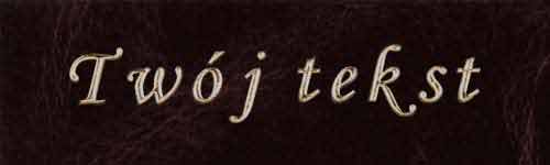 Złocenie - czcionka Mono Cursive