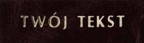 Złocenie - czcionka Prosta