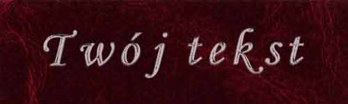 Srebrzenie - czcionka Mono Cursive