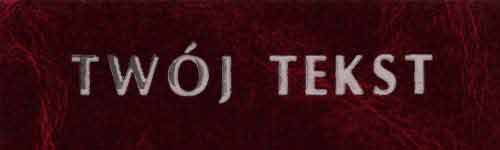 Srebrzenie - czcionka Prosta