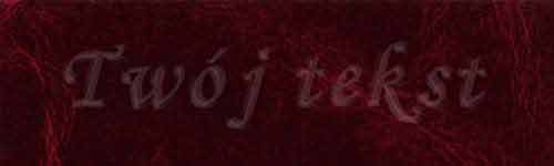 Tłoczenie - czcionka Mono Cursive