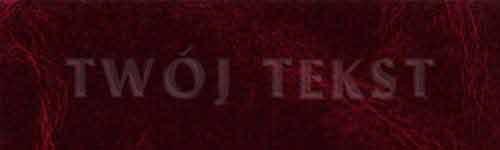 Tłoczenie - czcionka Prosta