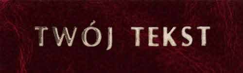 Złocenie - czcionka Prosta