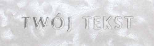 Srebrzenie - czcionka Prosta