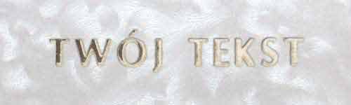 Złocenie - czcionka Prosta