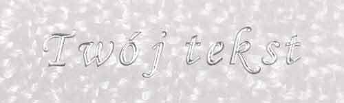 Srebrzenie - czcionka Mono Cursive