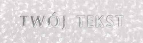 Srebrzenie - czcionka Prosta