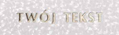 Złocenie - czcionka Prosta