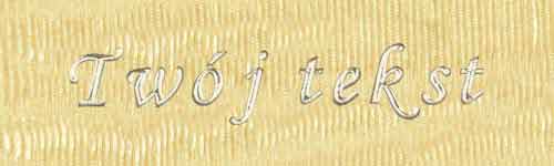 Srebrzenie - czcionka Mono Cursive