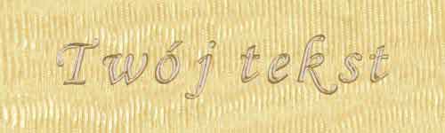 Tłoczenie - czcionka Prosta