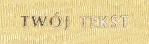 Złocenie - czcionka Prosta