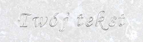 Srebrzenie - czcionka Mono Cursive