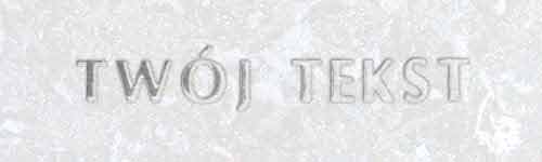 Srebrzenie - czcionka Prosta