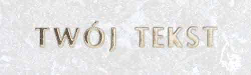 Złocenie - czcionka Prosta