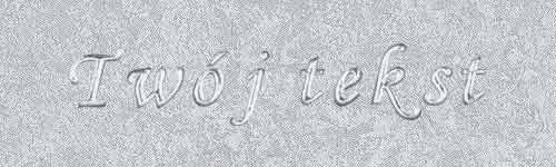 Srebrzenie - czcionka Mono Cursive