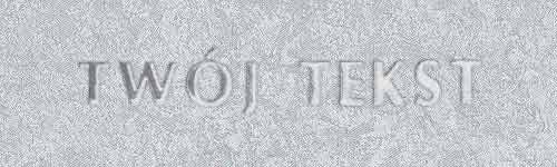 Srebrzenie - czcionka Prosta