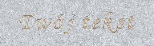 Tłoczenie - czcionka Prosta