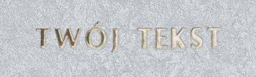 Złocenie - czcionka Prosta