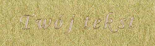 Tłoczenie - czcionka Prosta